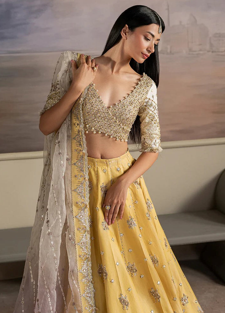Solaris by Ayzel Unstitched Formals Silk Suits 3 Piece AAF25SW Soleya - Wedding Collection