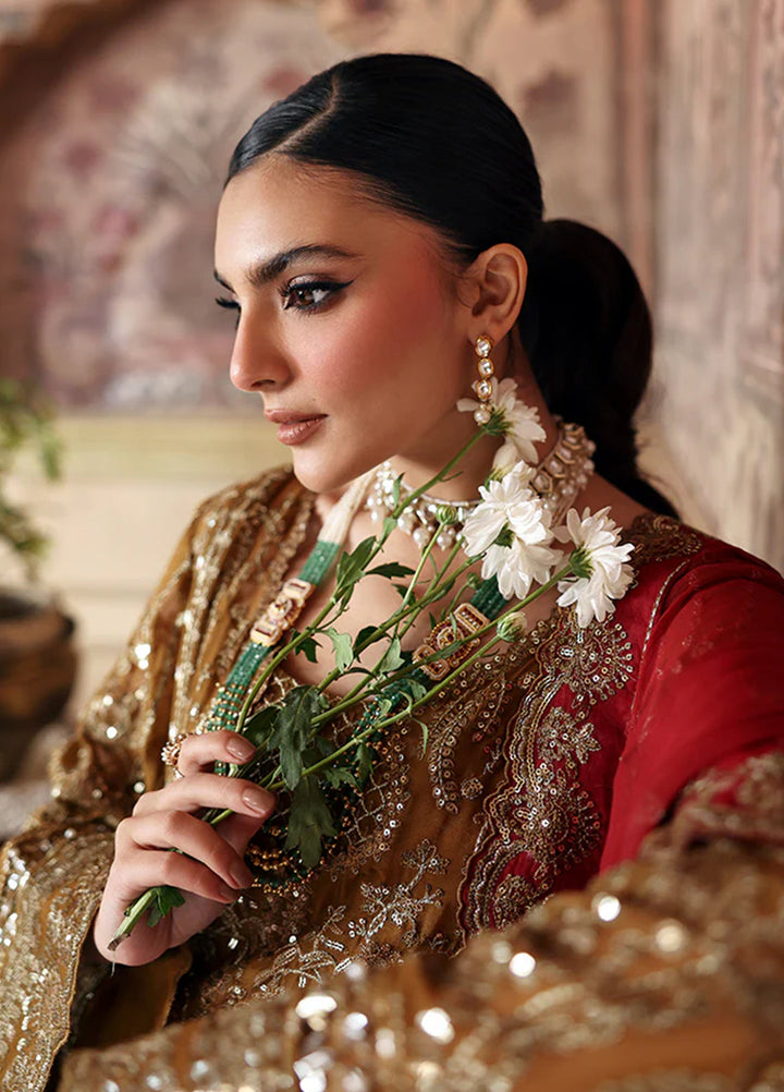 Gulaal Embroidered Chiffon Suits Unstitched 3 Piece GL25EU D-34 Dinara - Formals Collection