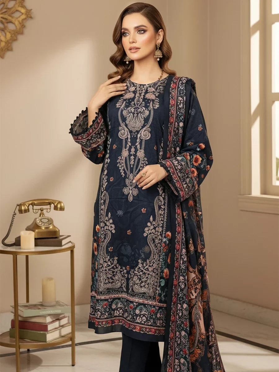 Salitex Unstitched Printed Cambric 3 Piece Suit SSW6U3P820 - Summer Collection