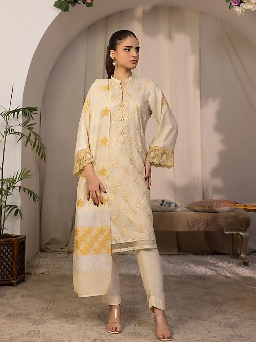 Salitex Women Embroidered Jacquard 2 Piece Suit SPL2PEC034 - Summer Collection