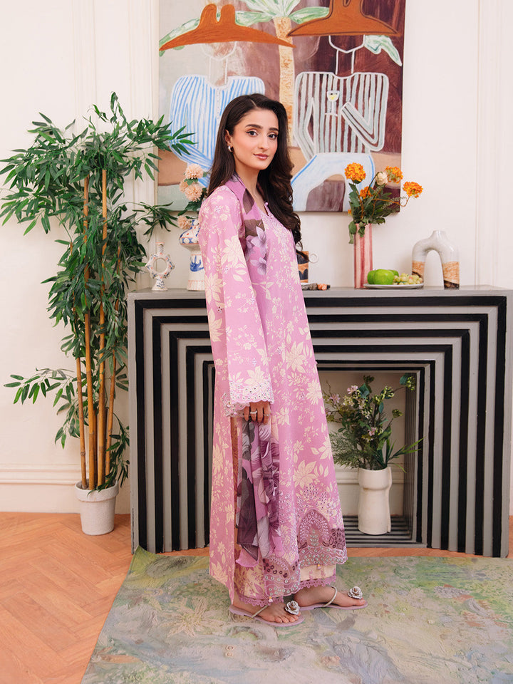 Femmora by Yards Unstitched Embroidered Lawn 3 Piece Suit Rose Blush Casual Collection