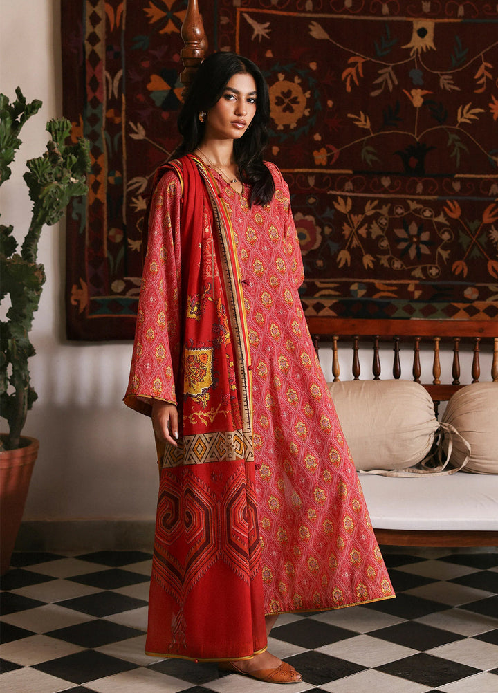 Amaya by Zaha Unstitched Printed Lawn 3 Piece Suit ZK26UAL Mehr APL26-07 - Casual Collection