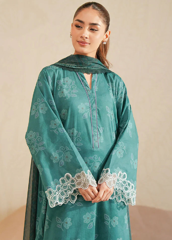 Cross Stitch Unstitched Lawn Embroidered Lawn 3 Piece Suit CS26UD D-5 Forest Dew - Summer Collection