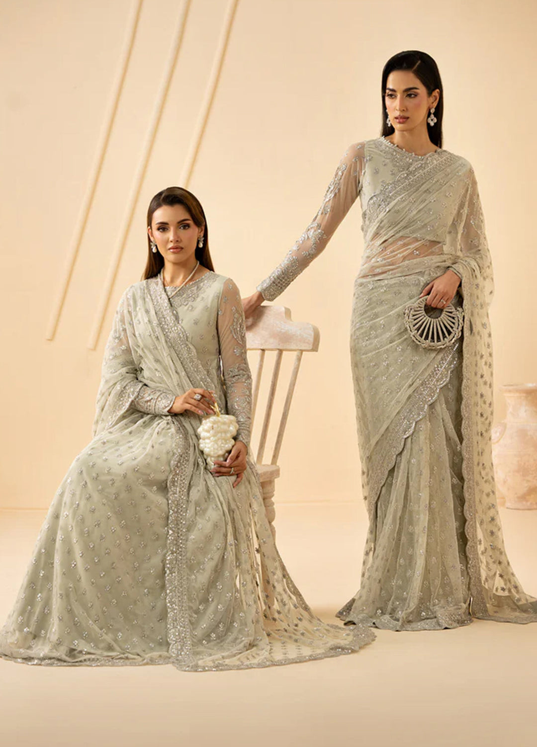 Riwayat by Zarif Unstitched Embroidered Net 4 Piece Suit ZR26URN Atash ZRF-RC-01 - Festive Collection