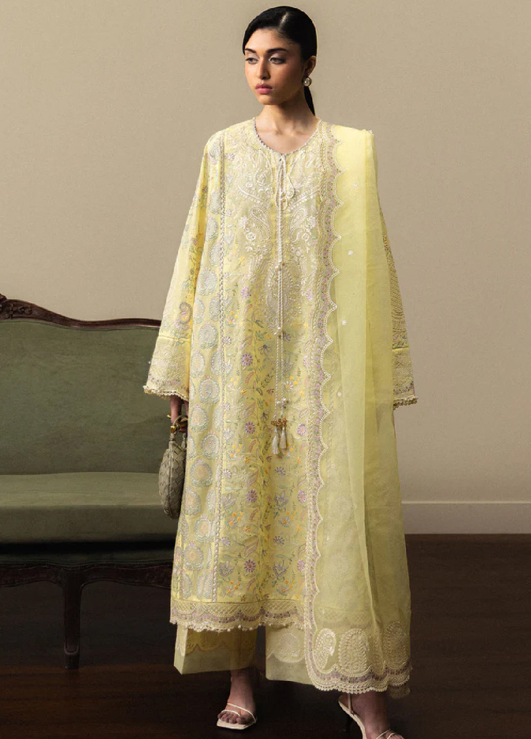 Satori by Zara Shahjahan Unstitched Embroidered Lawn 3 Piece Suit ZS26USL D-3 HINATA - Summer Collection