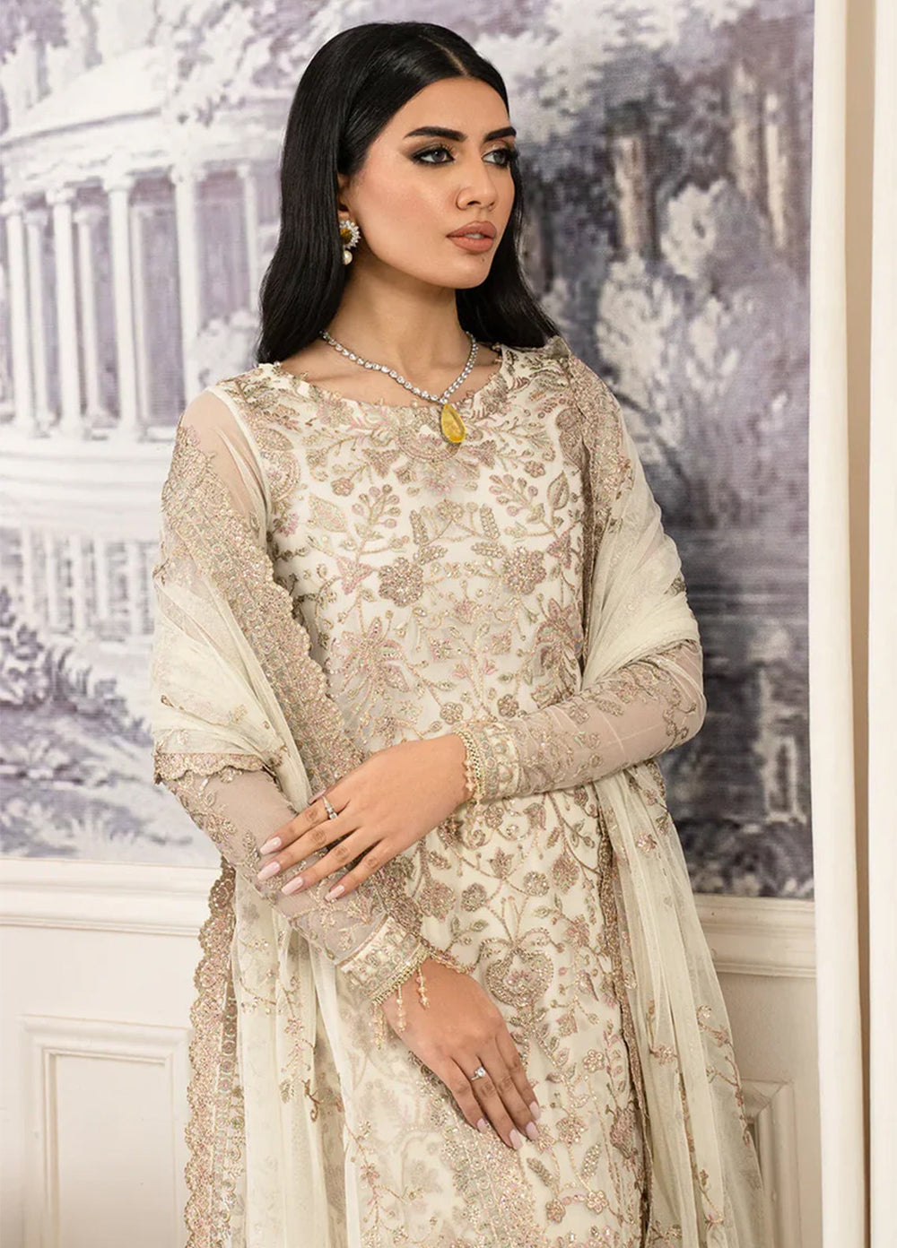 Afsanah by Zarif Embroidered  Suits Unstitched 3 Piece ZR25UF ZAF 03 Neelum - Formals Collection