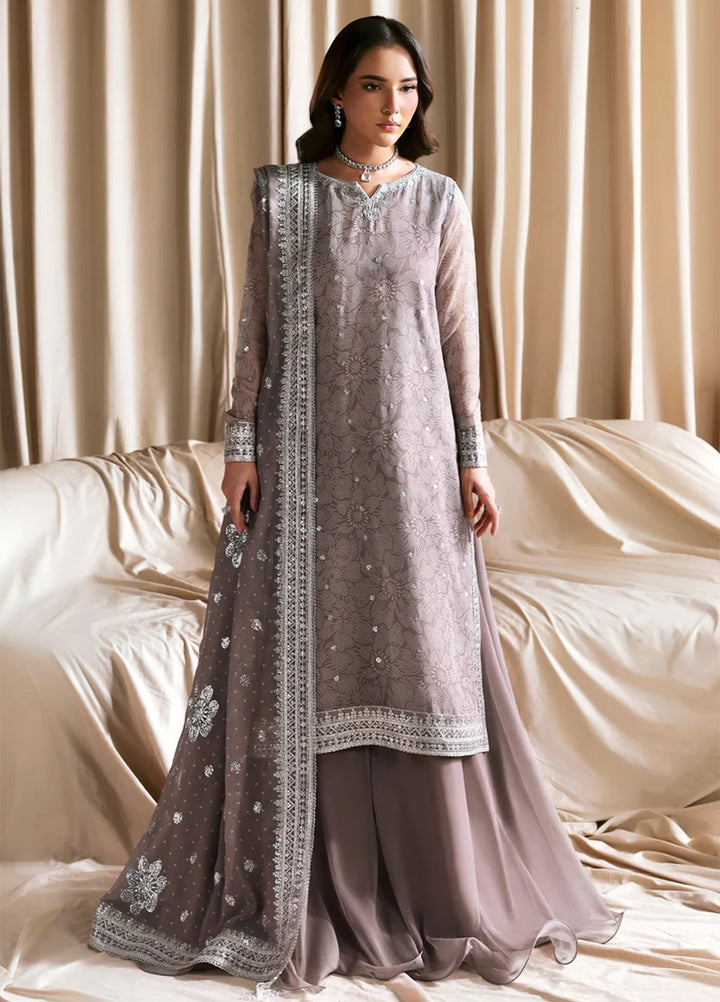 Sirayya by Zarif Unstitched Embroidered Chiffon 3 Piece Suit ZR26US Sitara 05 - Wedding Collection