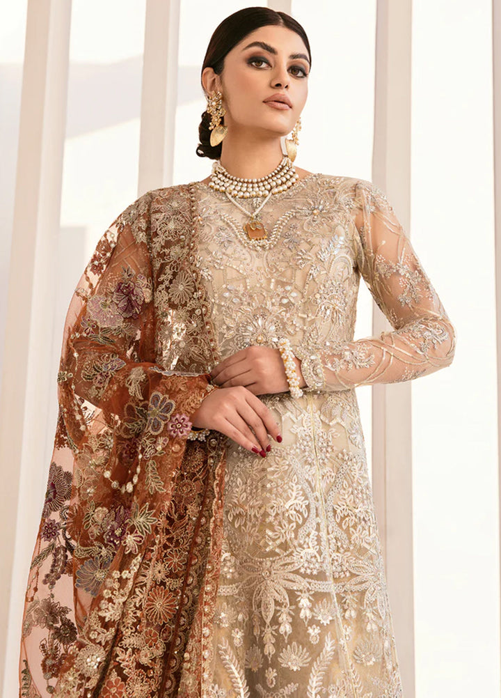 Chantelle by Baroque Unstitched Embroidered Net 3 Piece Suit BQ26UFC BQU-CH11-D03 - Festive Collection