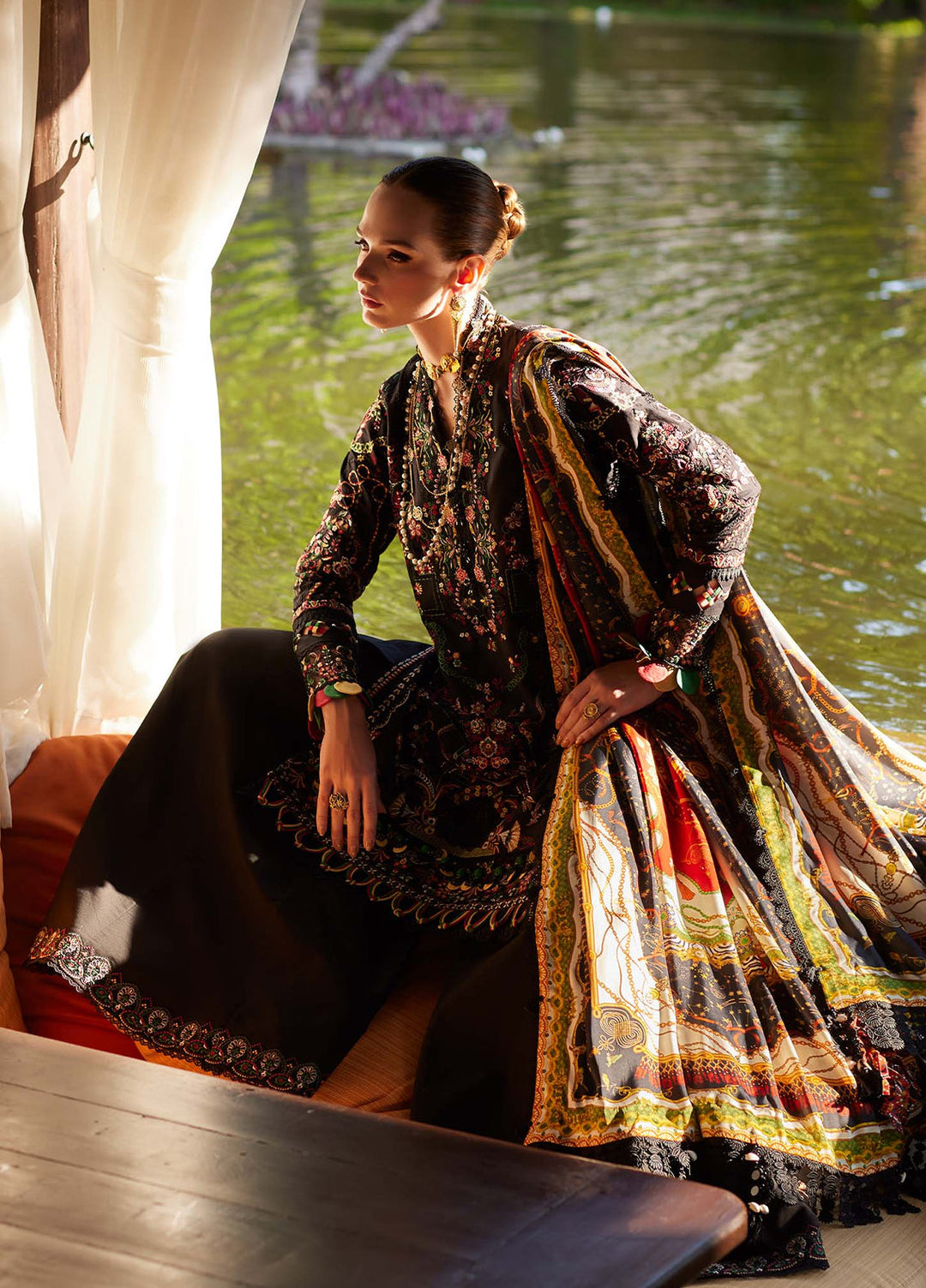 Ariya by Kanwal Malik Unstitched Embroidered Luxury Lawn 3 Piece Suit KM26UA D-6 ZARIA - Summer Collection