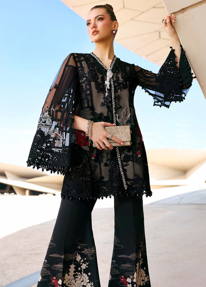 Maria B Unstitched Embroidered Luxury Lawn 3 Piece Suit MB26UEL 7B - Eid Collection