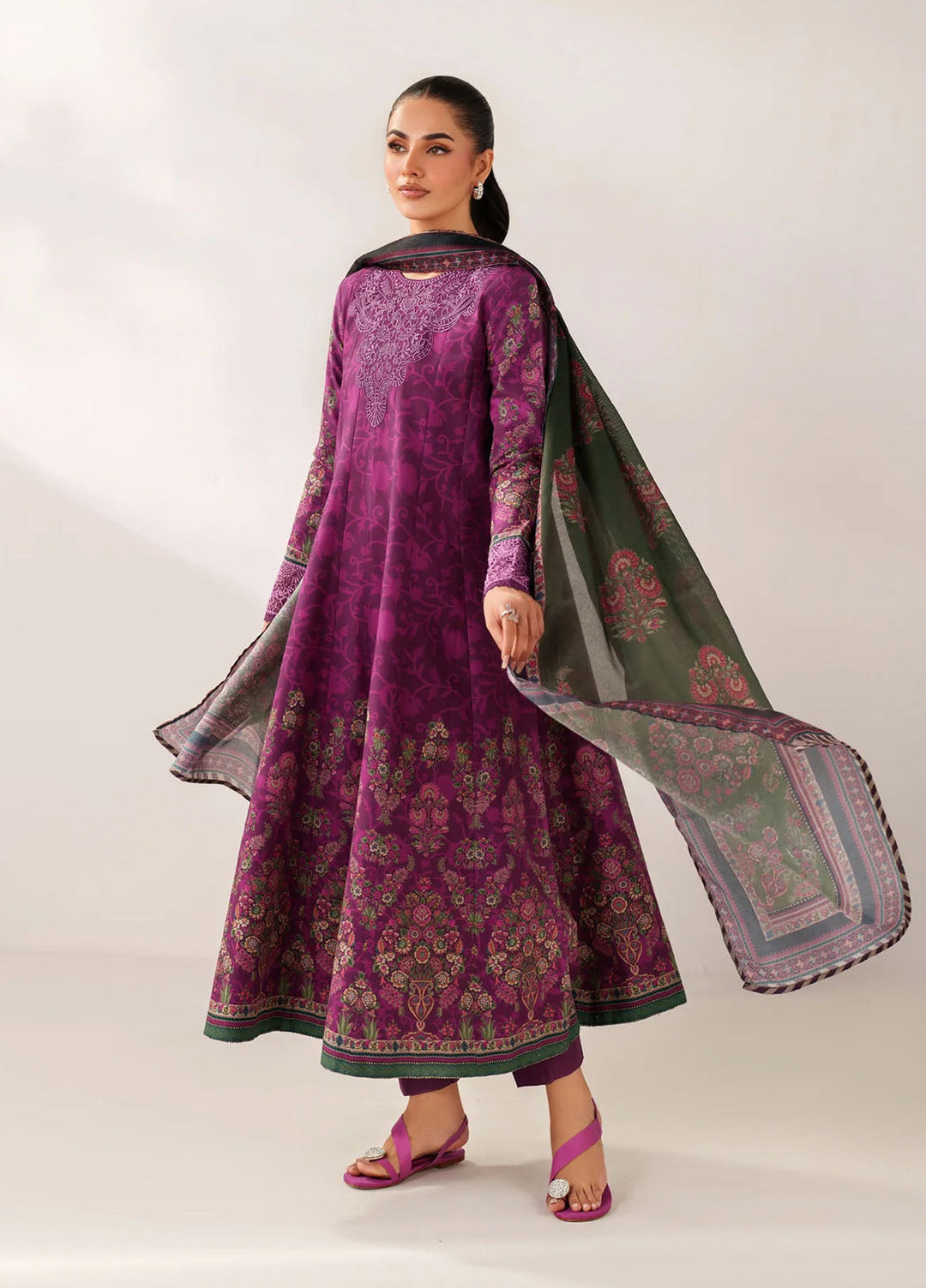 Xenia Formals Unstitched Embroidered Lawn 3 Piece Suit XE26ULS D-07 Ainee - Summer Collection