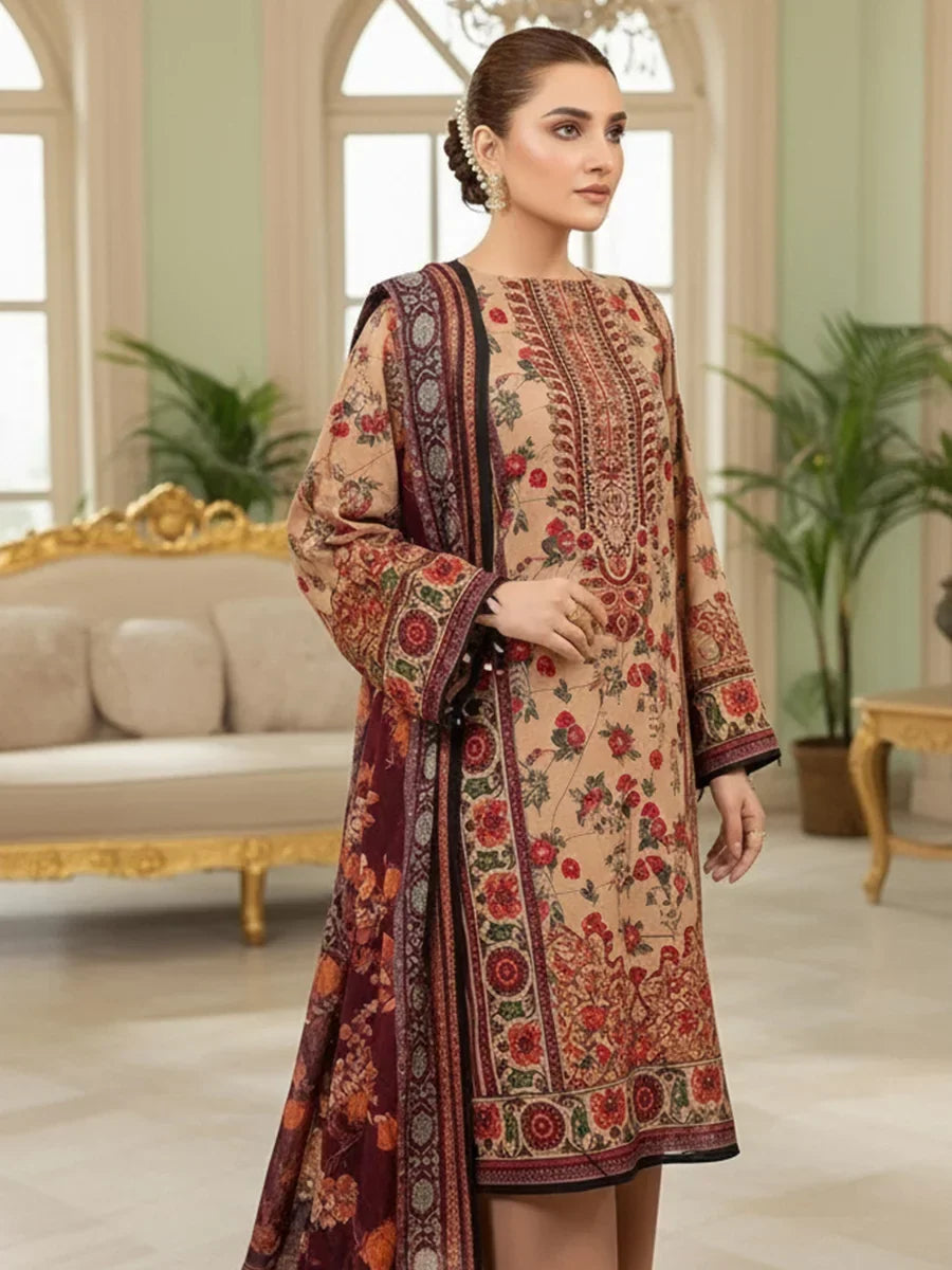Salitex Unstitched Printed Cambric 3 Piece Suit SSW6U3P819 - Summer Collection