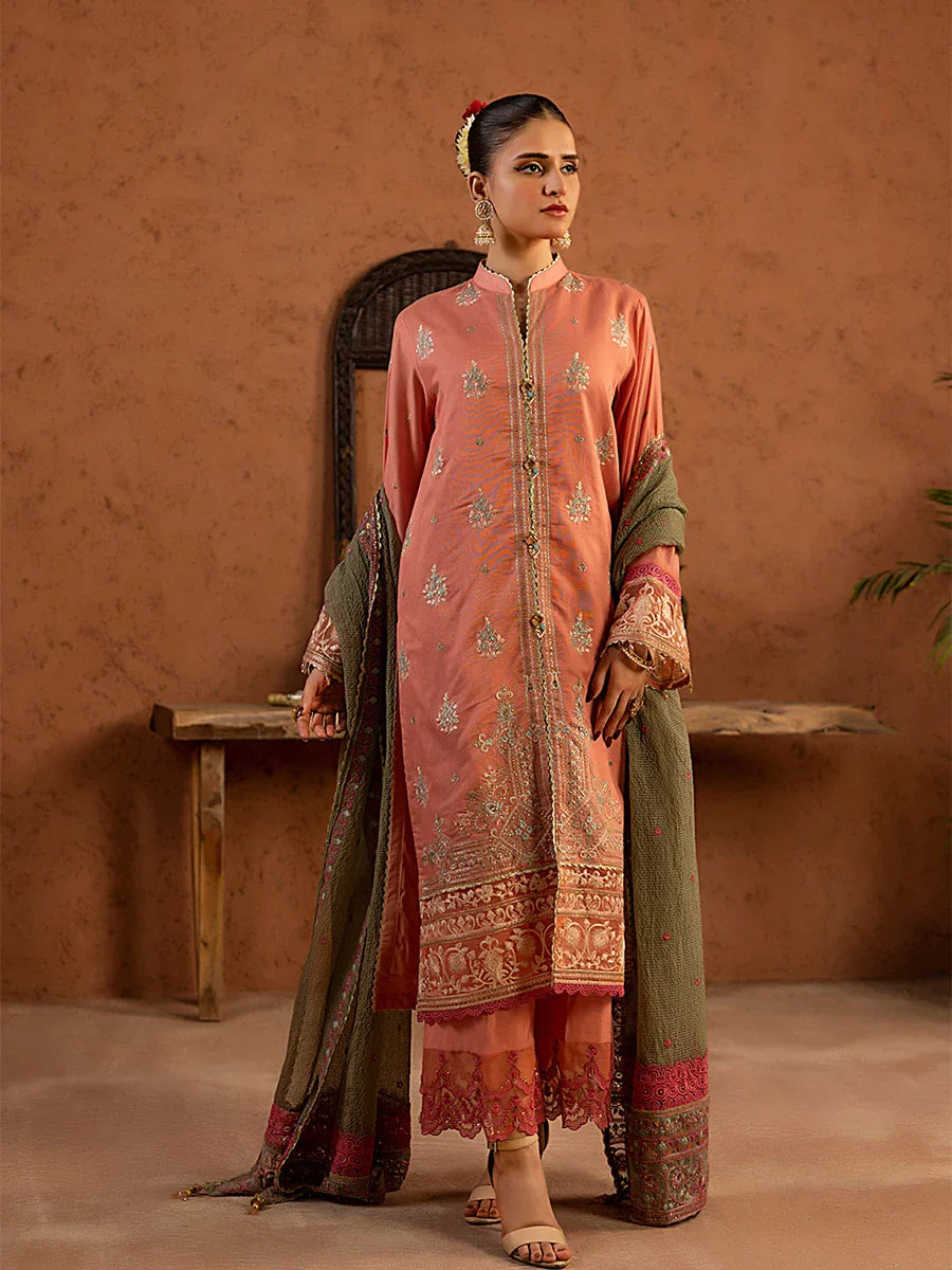 Salitex Women Embroidered Cotton 3 Piece Suit SPL3PELP050 - Summer Collection