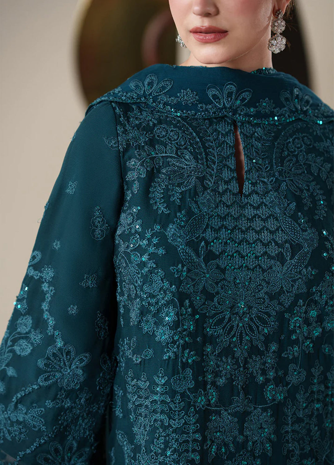 Nouvelle by Emaan Adeel Unstitched Embroidered Chiffon 3 Piece Suit EA26UNC Eira - Festive Collection