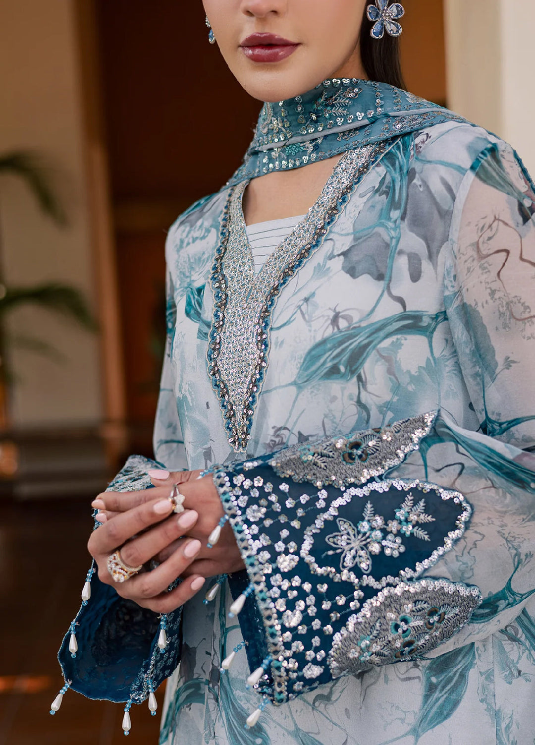 Heirloom by Daria Unstitched Embroidered Chiffon 4 Piece Suit DC26UCH DA-54 - Festive Collection