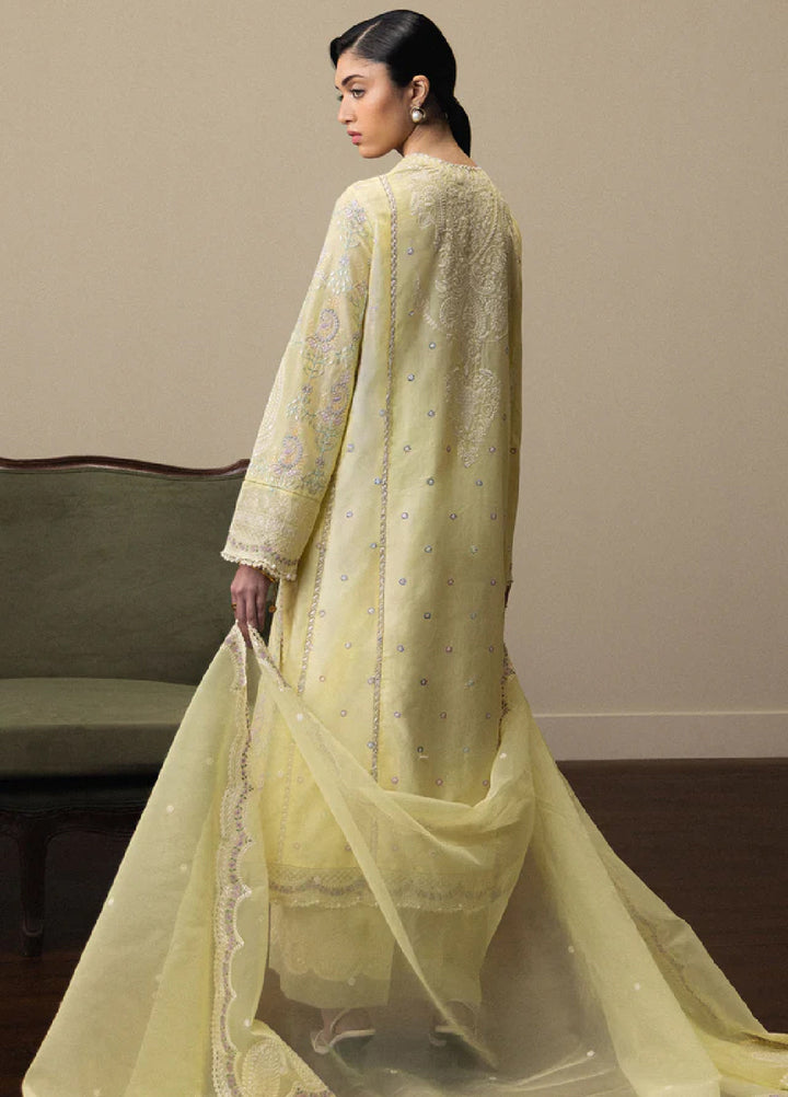 Satori by Zara Shahjahan Unstitched Embroidered Lawn 3 Piece Suit ZS26USL D-3 HINATA - Summer Collection