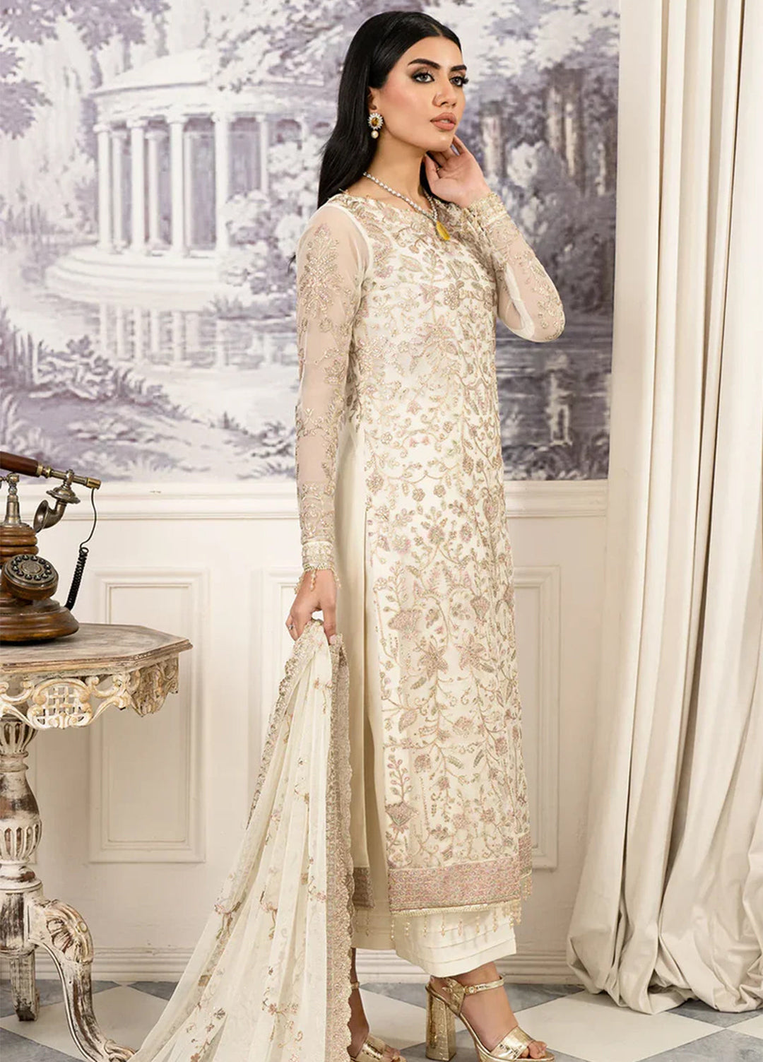 Afsanah by Zarif Embroidered  Suits Unstitched 3 Piece ZR25UF ZAF 03 Neelum - Formals Collection
