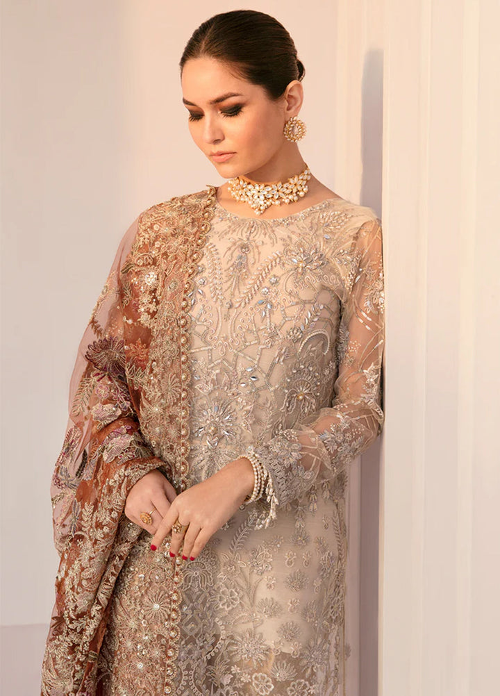 Chantelle by Baroque Unstitched Embroidered Net 3 Piece Suit BQ26UFC BQU-CH11-D03 - Festive Collection