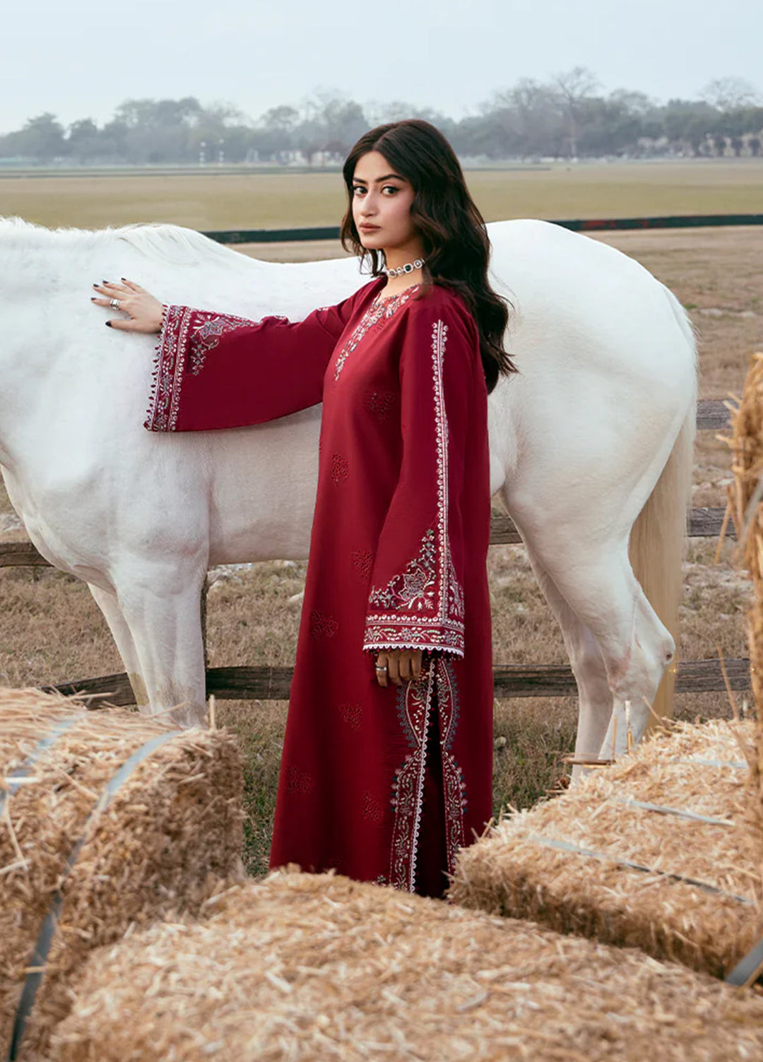 Mahveen by Izel Unstitched Embroidered Lawn 3 Piece Suit Bahaar - Eid Collection