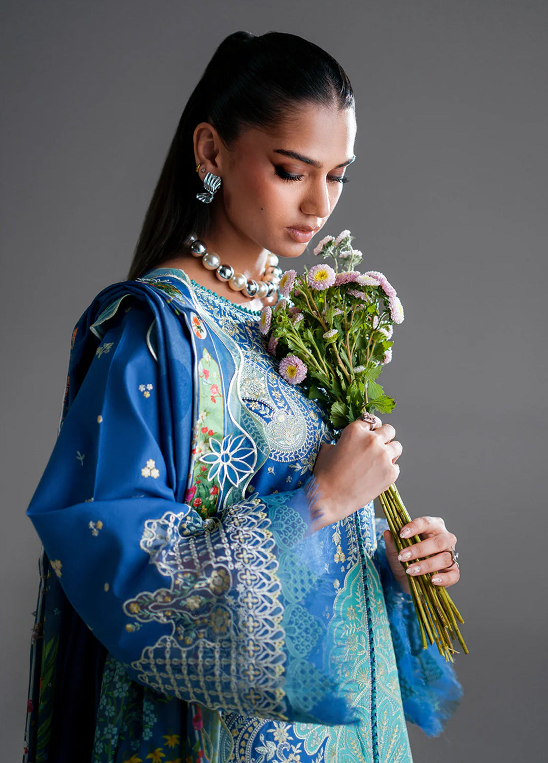 Amour by Bin Ilyas Unstitched Embroidered Lawn 3 Piece Suit BI26ULA 187A - Festive Collection