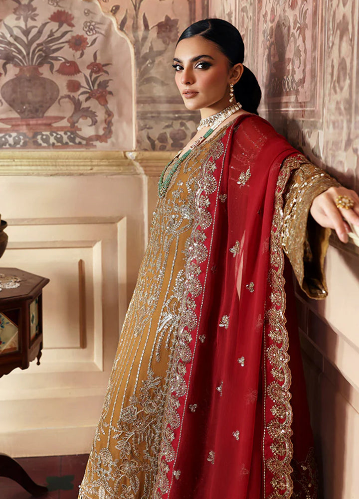 Gulaal Embroidered Chiffon Suits Unstitched 3 Piece GL25EU D-34 Dinara - Formals Collection