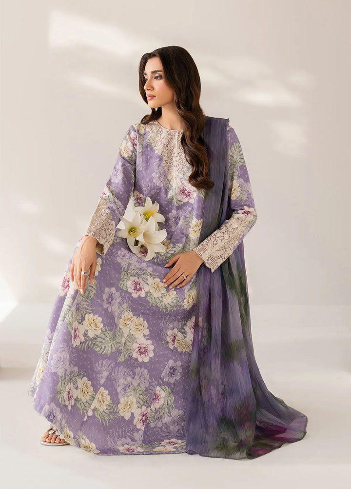 Xenia Formals Unstitched Embroidered Lawn 3 Piece Suit XE26ULS D-01 Rouvi - Summer Collection