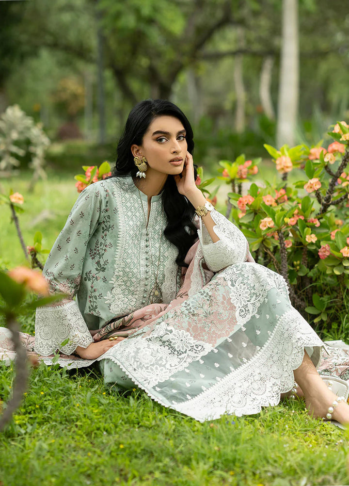 Zainab Chottani Unstitched Embroidered Lawn 3 Piece Suit ZC26ULE Ivie 13 - Eid Collection