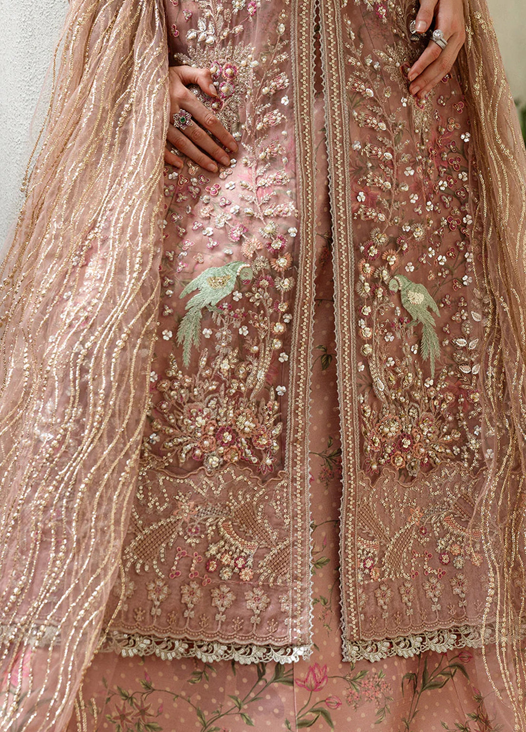 Inception by Mushq Embroidered Net Suits Unstitched 4 Piece MQ25IW D-01 Before Sunrise - Wedding Collection