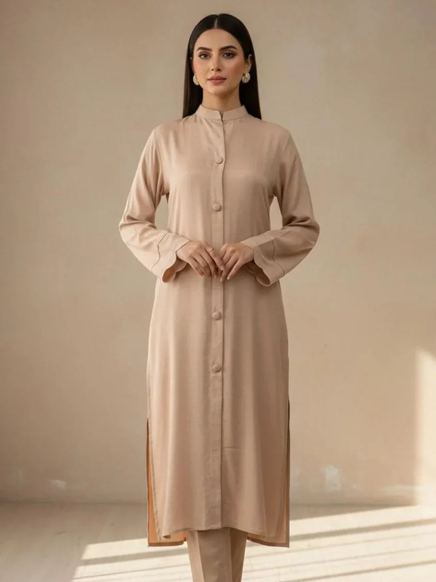 Salitex Women Solids Silk 2 Piece Suit WP7L2PBC054 - Summer Collection