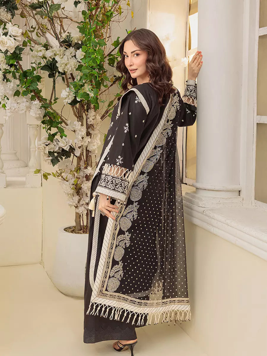 Salitex Unstitched Embroidered Cambric 3 Piece Suit UNS7MK008UT - Festive Collection
