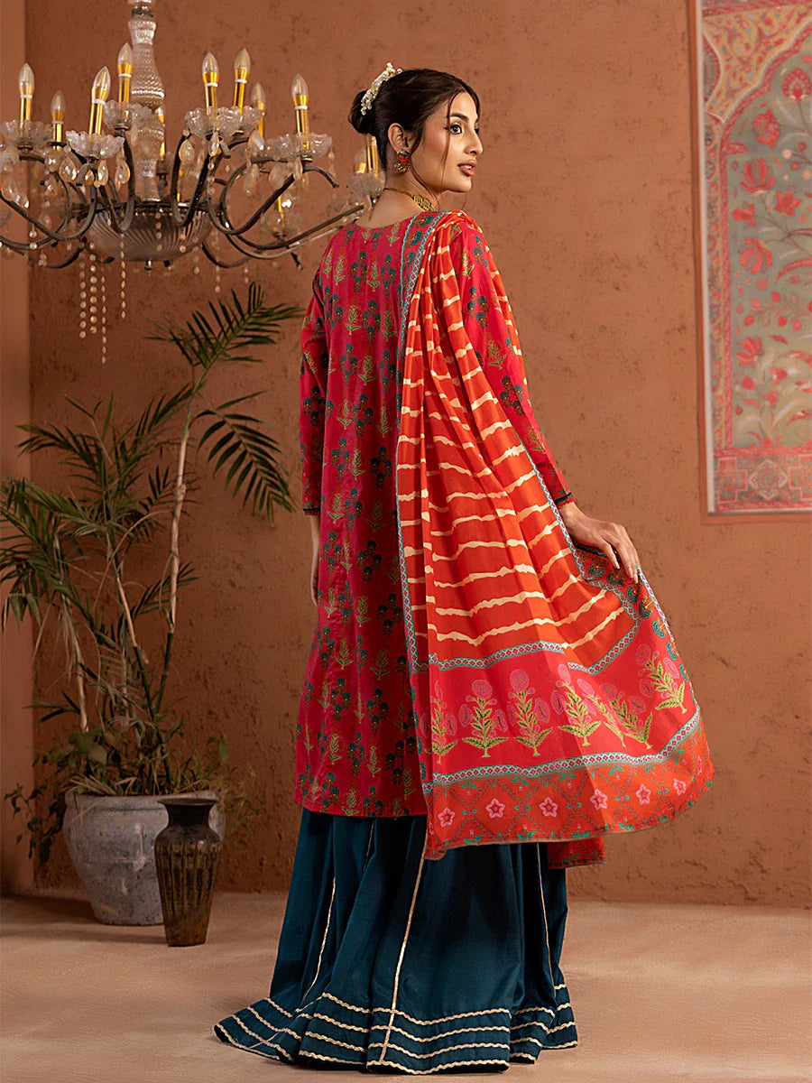 Salitex Women Printed Cambric 2 Piece Suit SPL2PBE030) - Summer Collection