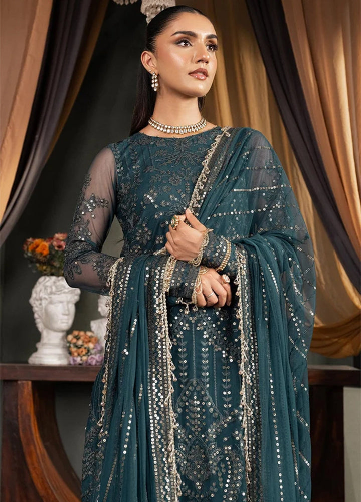 Heritage by Zarif Embroidered Net Suit Unstitched 3 Piece ZR25UF ZHF-04 Arha - Formals Collection