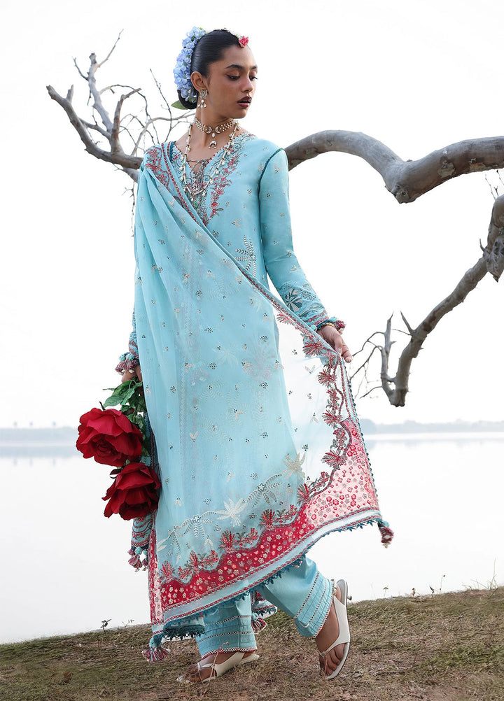 Kalabagh by Hussain Rehar Unstitched Embroidered Luxury Lawn 3 Piece Suit HR26UKL D12 Sepher - Festive Collection