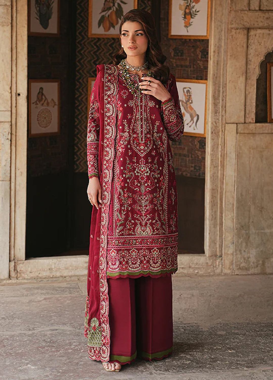 Gulaal Unstitched Embroidered Luxury Lawn 3 Piece Suit GL26USL MIREVRA LL-15 - Festive Collection