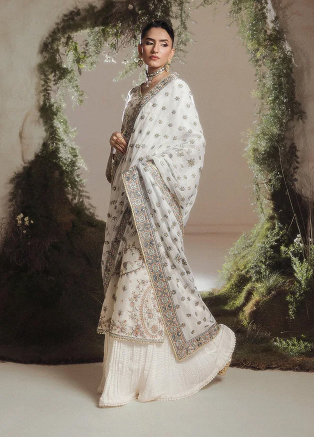 Aik Shaam by AIK Atelier Unstitched Embroidered Medium Silk 3 Piece Suit AIK26UAS C2601 - Wedding Collection