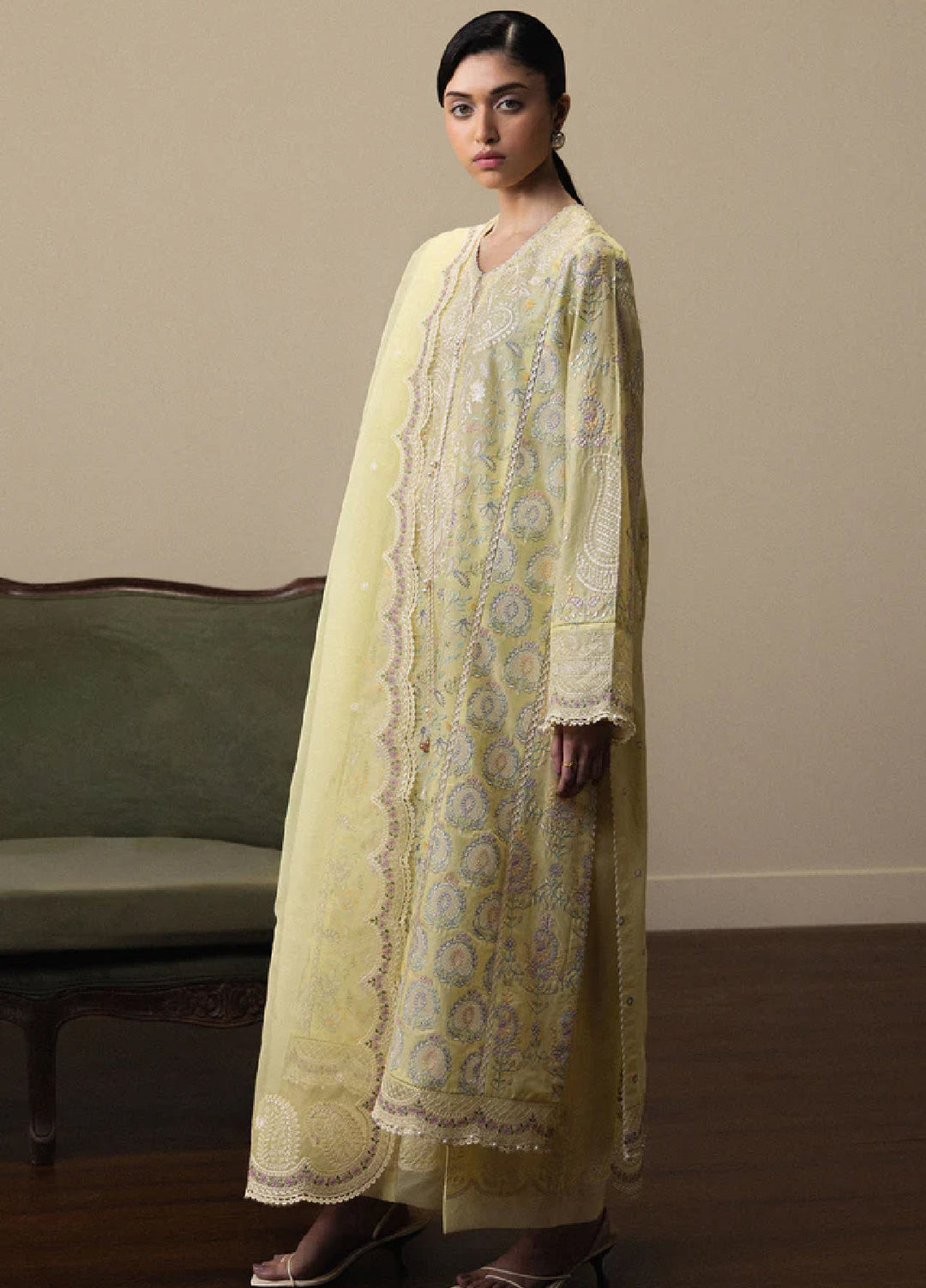 Satori by Zara Shahjahan Unstitched Embroidered Lawn 3 Piece Suit ZS26USL D-3 HINATA - Summer Collection