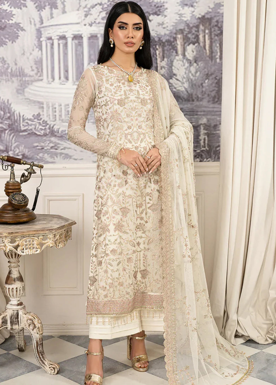 Afsanah by Zarif Embroidered  Suits Unstitched 3 Piece ZR25UF ZAF 03 Neelum - Formals Collection