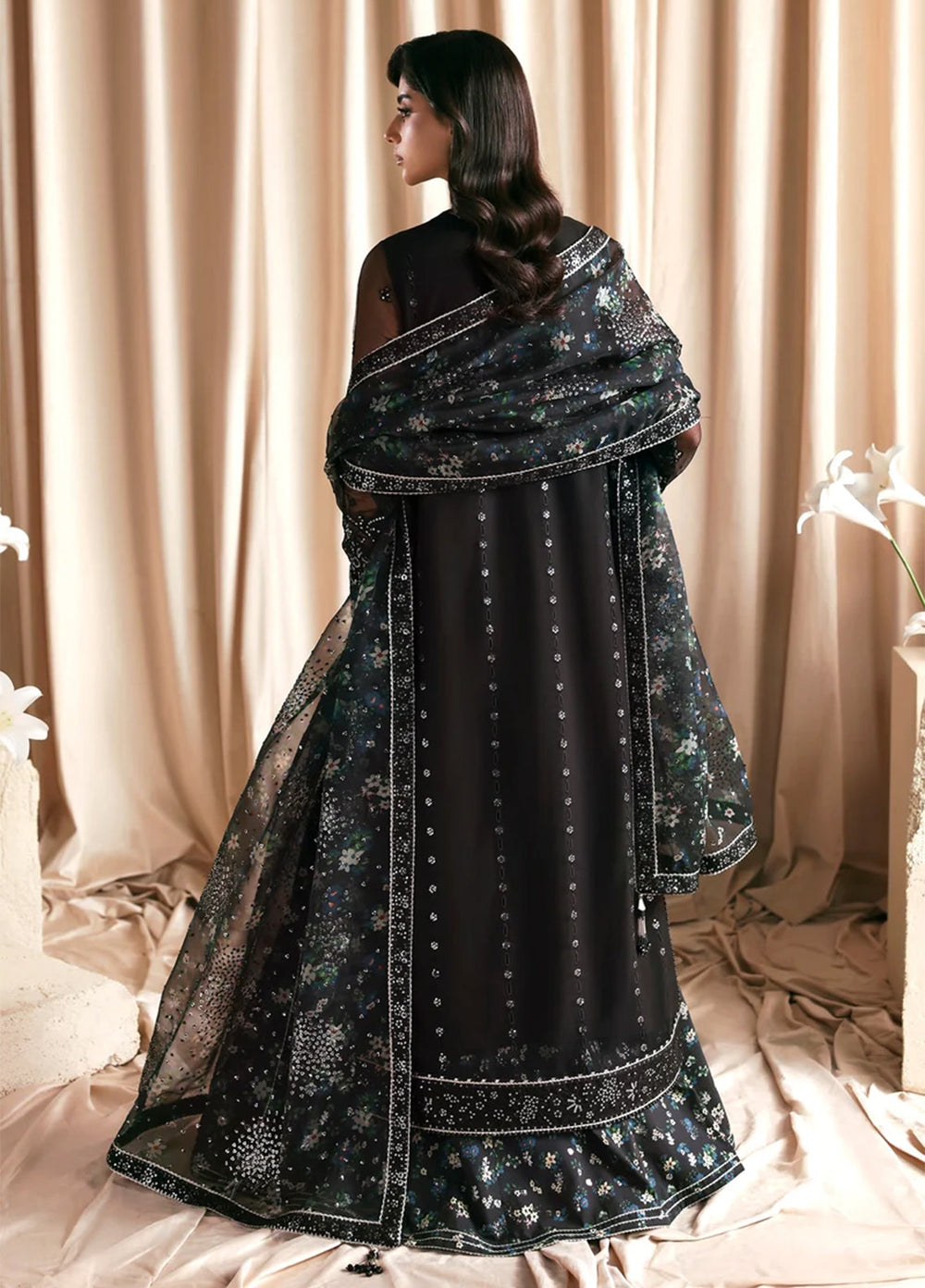 Sirayya by Zarif Unstitched Embroidered Net 3 Piece Suit ZR26US Kavish 06 - Wedding Collection
