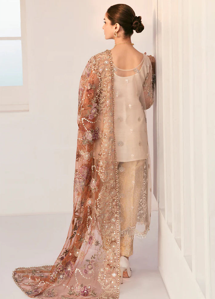 Chantelle by Baroque Unstitched Embroidered Net 3 Piece Suit BQ26UFC BQU-CH11-D03 - Festive Collection