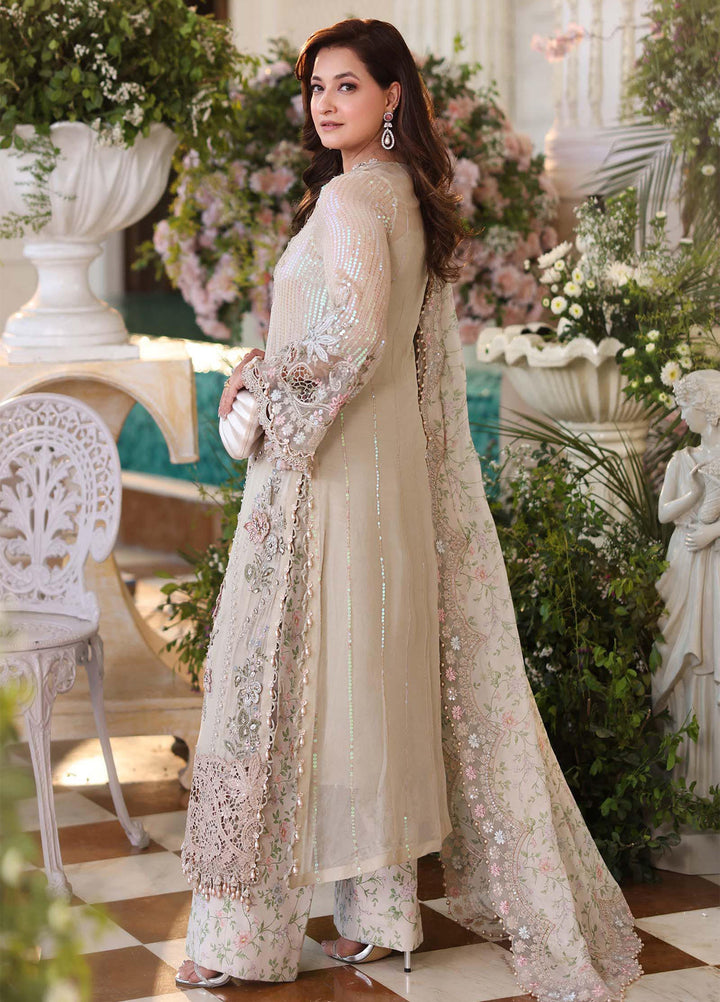 Maria B Unstitched Embroidered Chiffon 3 Piece Suit MB26UCF D7 - Festive Collection
