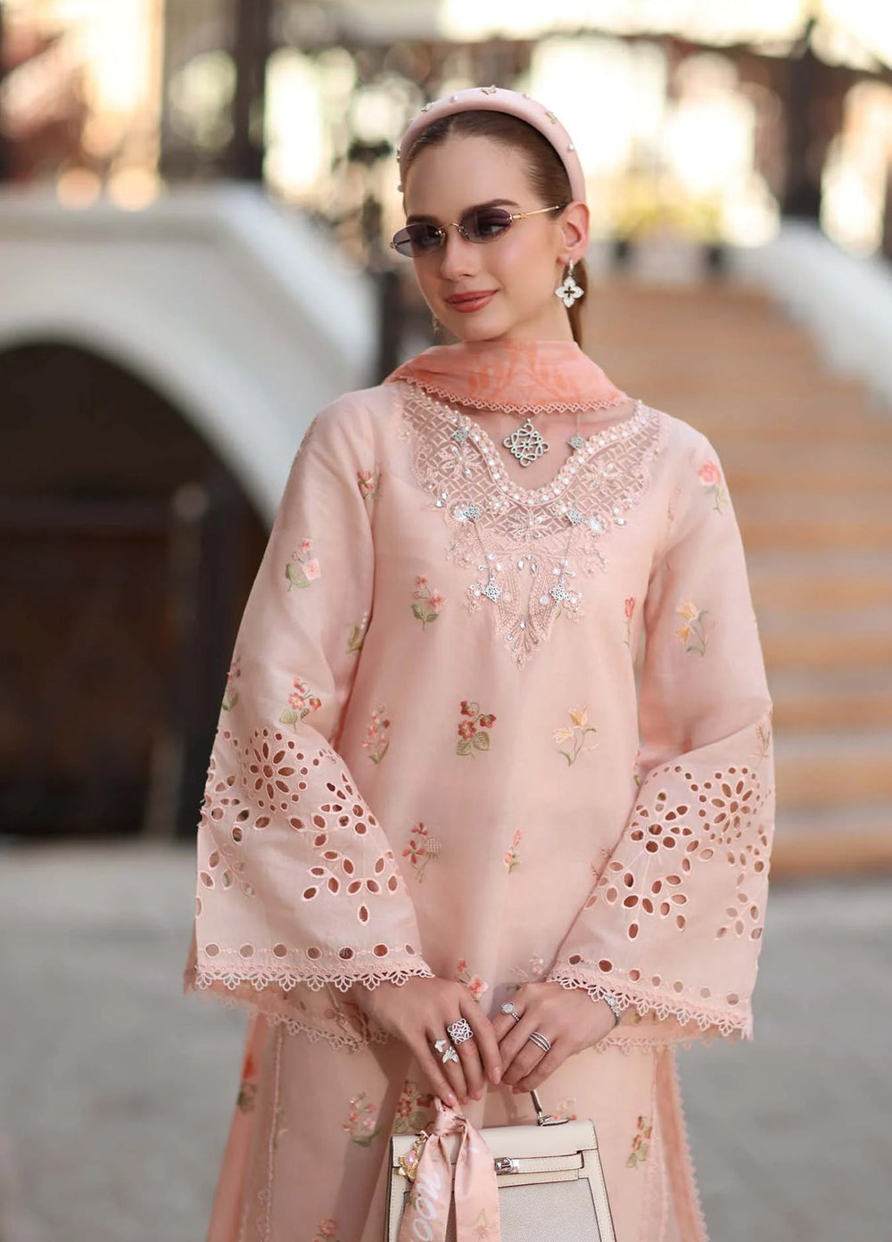 Noor by Saadia Asad Unstitched Embroidered Lawn 3 Piece Suit SA26UNE D-08B - Eid Collection
