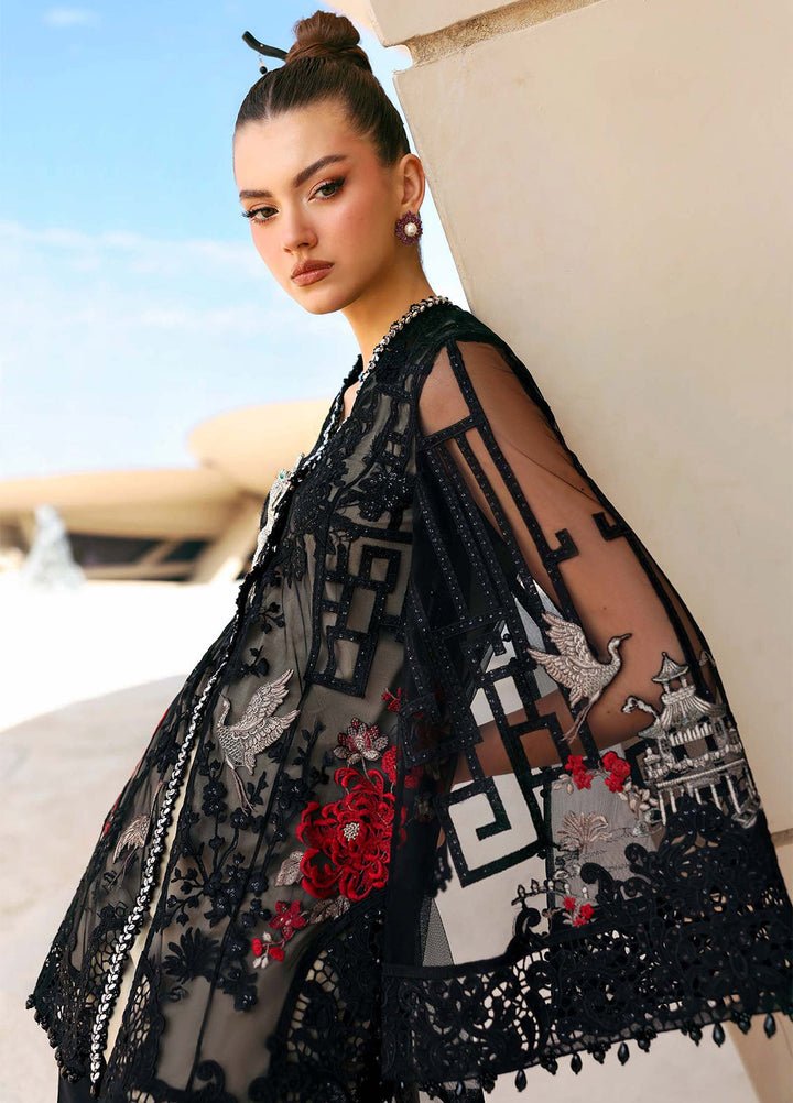 Maria B Unstitched Embroidered Luxury Lawn 3 Piece Suit MB26UEL 7B - Eid Collection