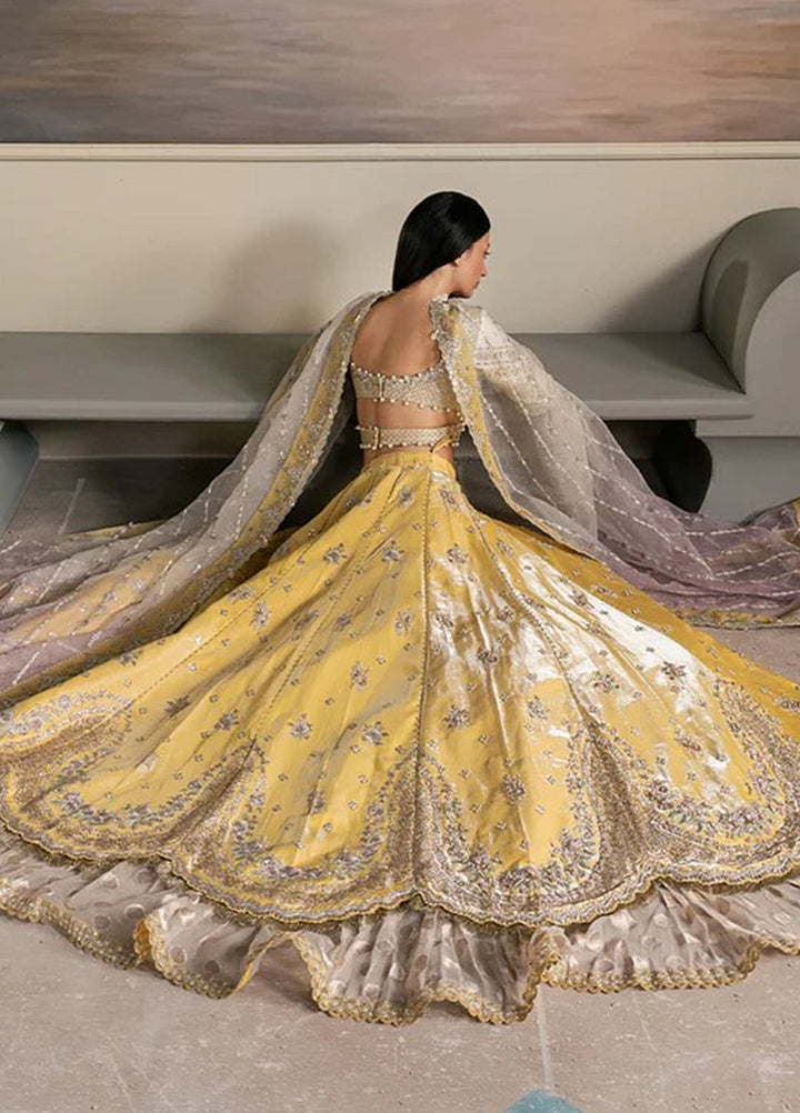 Solaris by Ayzel Unstitched Formals Silk Suits 3 Piece AAF25SW Soleya - Wedding Collection