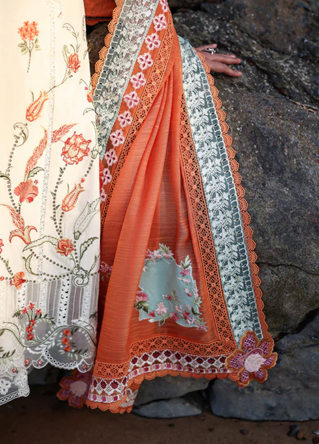 Saira Shakira Unstitched Embroidered Lawn 3 Piece Suit SSR26ULE SS-005A - Eid Collection