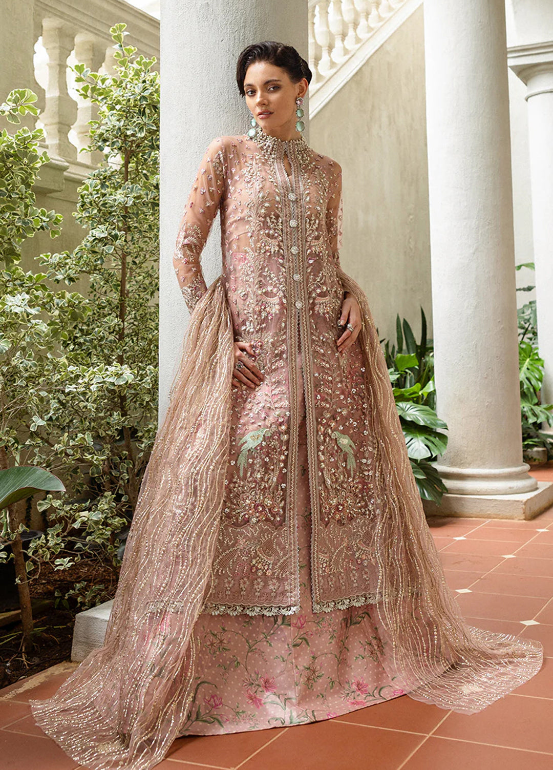 Inception by Mushq Embroidered Net Suits Unstitched 4 Piece MQ25IW D-01 Before Sunrise - Wedding Collection