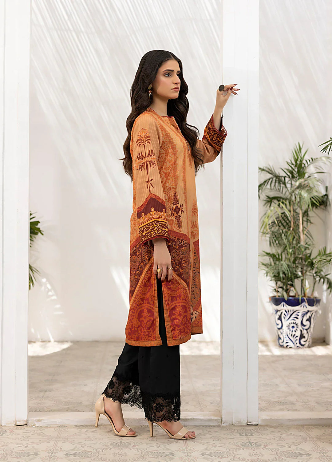 Salitex Women Printed Cambric 1 Piece Shirt SPW6AP014 - Winter Collection