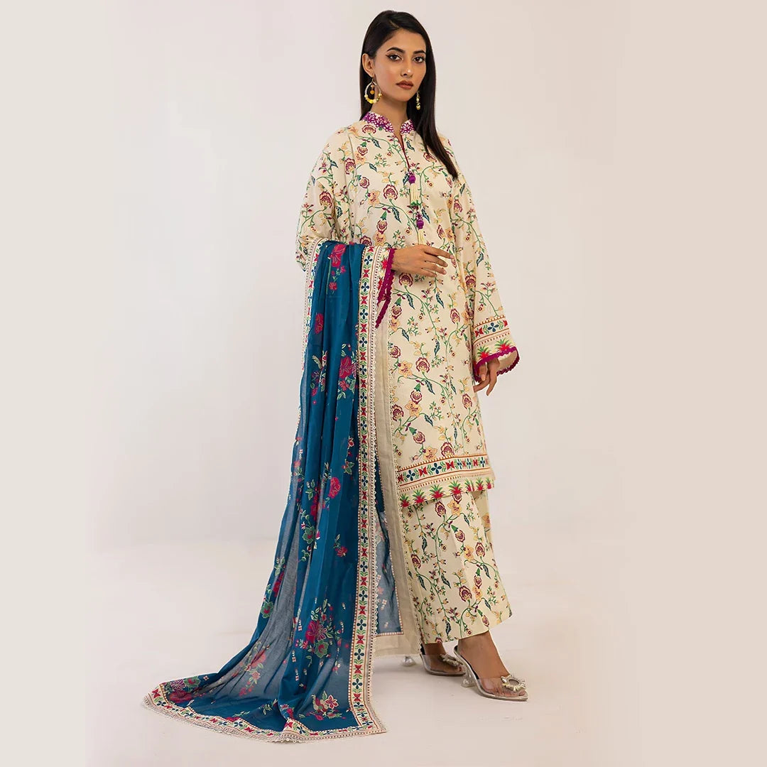 Salitex Women Printed Lawn 3 Piece Suit SSS24U3P008 - Summer Collection