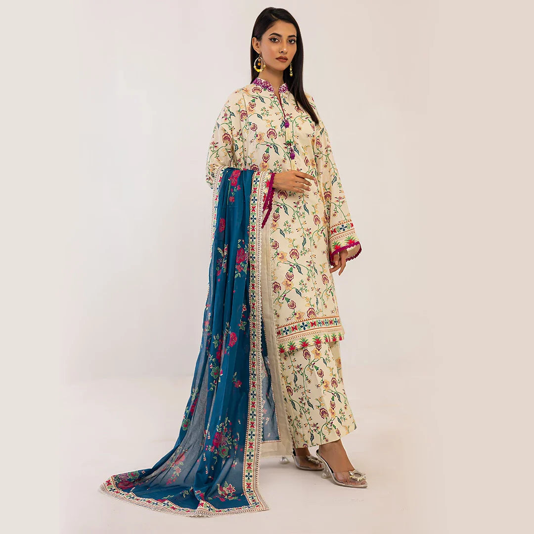 Salitex Women Printed Lawn 3 Piece Suit SSS24U3P008 - Summer Collection