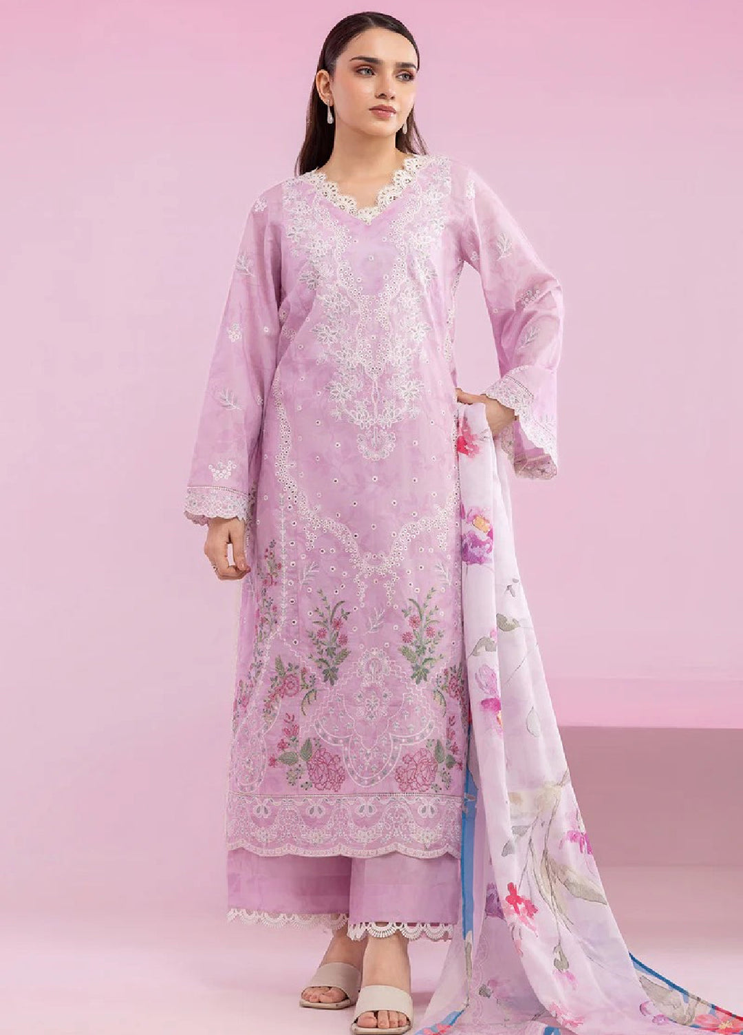 Zellbury Unstitched Embroidered Lawn 3 Piece Suit ZB26UVIII WUS26E30648 - Casual Collection