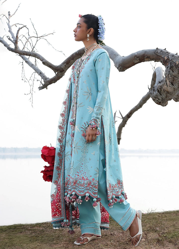 Kalabagh by Hussain Rehar Unstitched Embroidered Luxury Lawn 3 Piece Suit HR26UKL D12 Sepher - Festive Collection